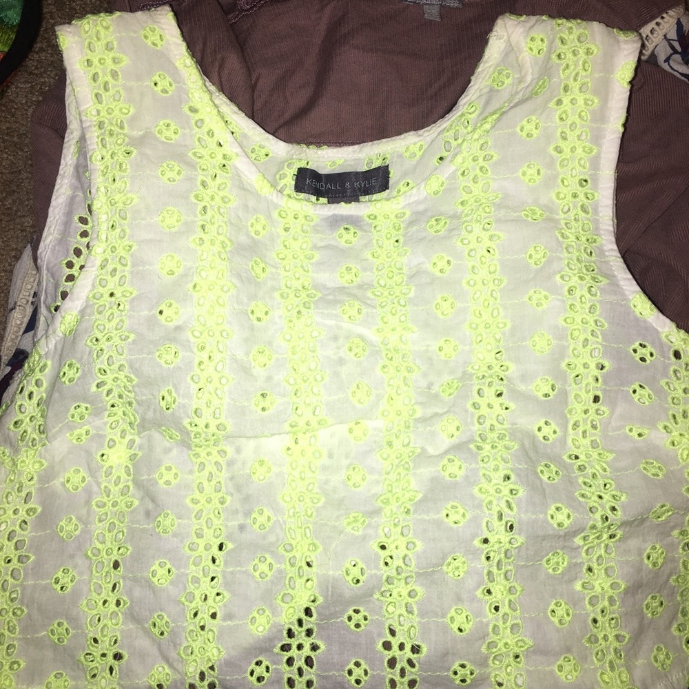 Kendall and Kylie yellow crop top
